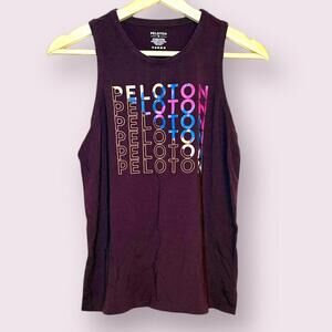 Peloton Muscle Tank Top XS | Purple Supima Cotton Workout Tee